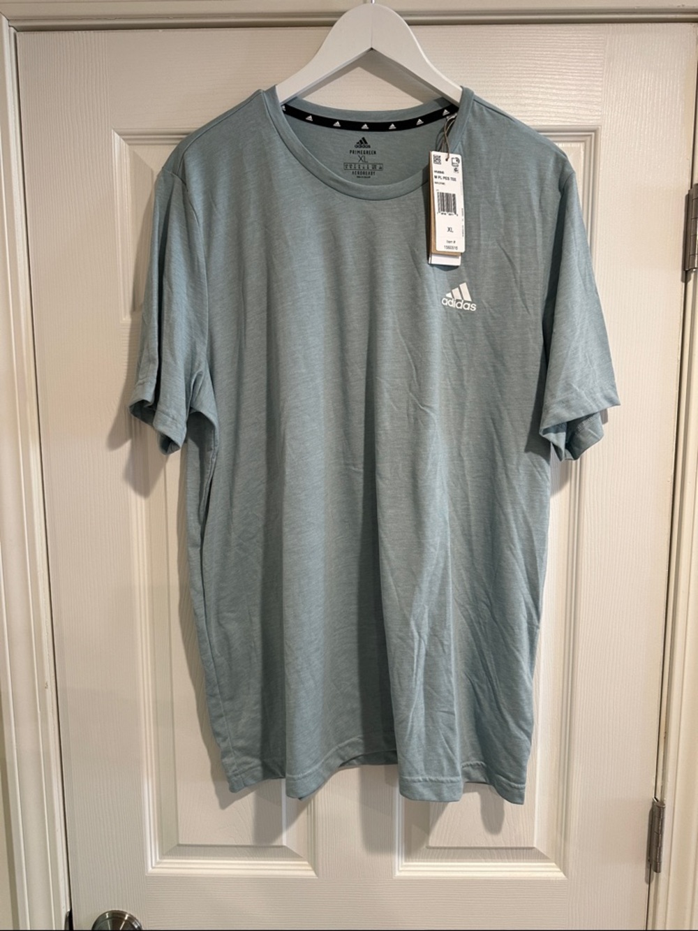 adidas Men’s Pale Blue Short Sleeve Crew Tee Eco Friendly
